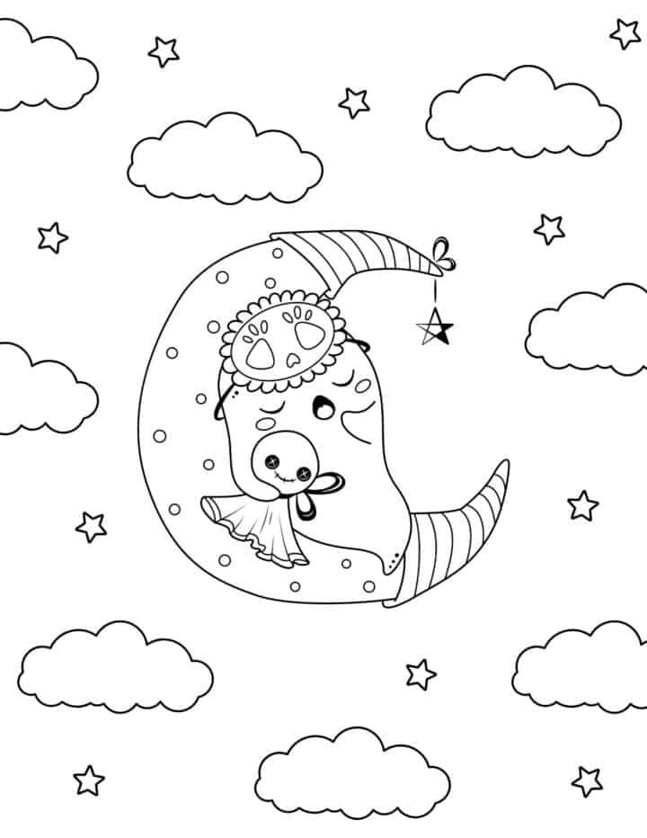 Free Printable Ghost Coloring Pages - Prudent Penny Pincher