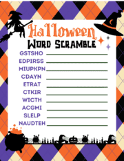 Free Printable Halloween Word Scramble - Prudent Penny Pincher