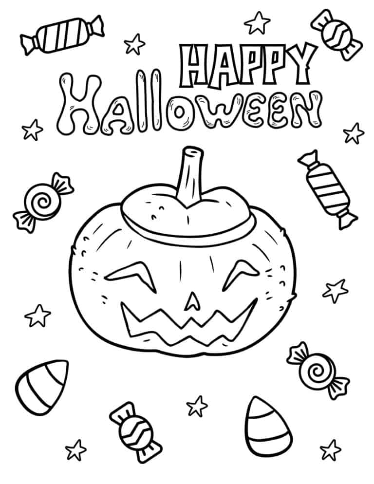 Free Pumpkin Coloring Pages - Prudent Penny Pincher