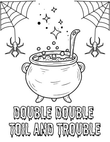 Free Halloween Witch Coloring Pages - Prudent Penny Pincher