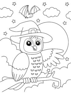 Free Halloween Witch Coloring Pages - Prudent Penny Pincher