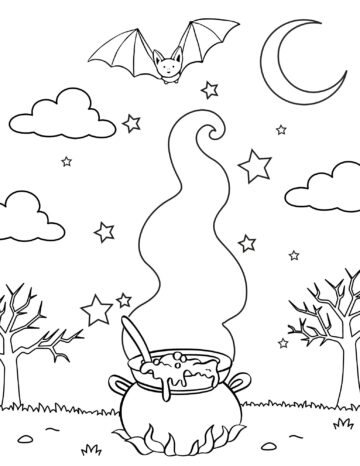 Free Halloween Witch Coloring Pages - Prudent Penny Pincher