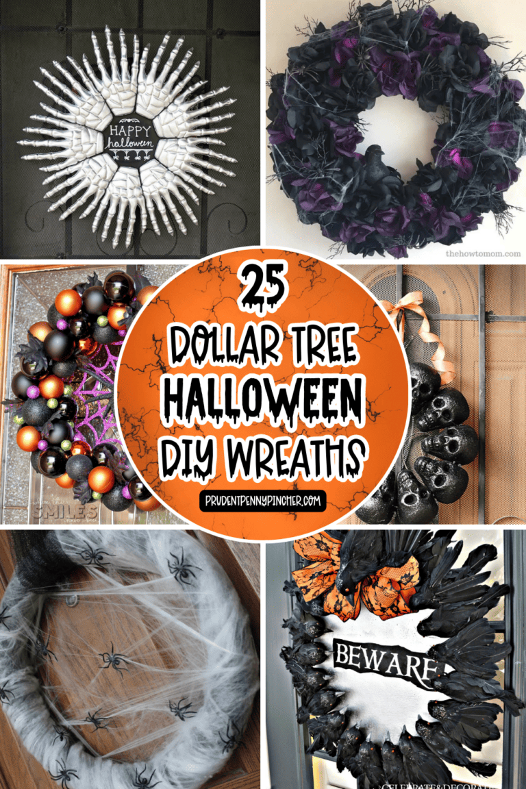 25 DIY Dollar Store Halloween Wreaths - Prudent Penny Pincher