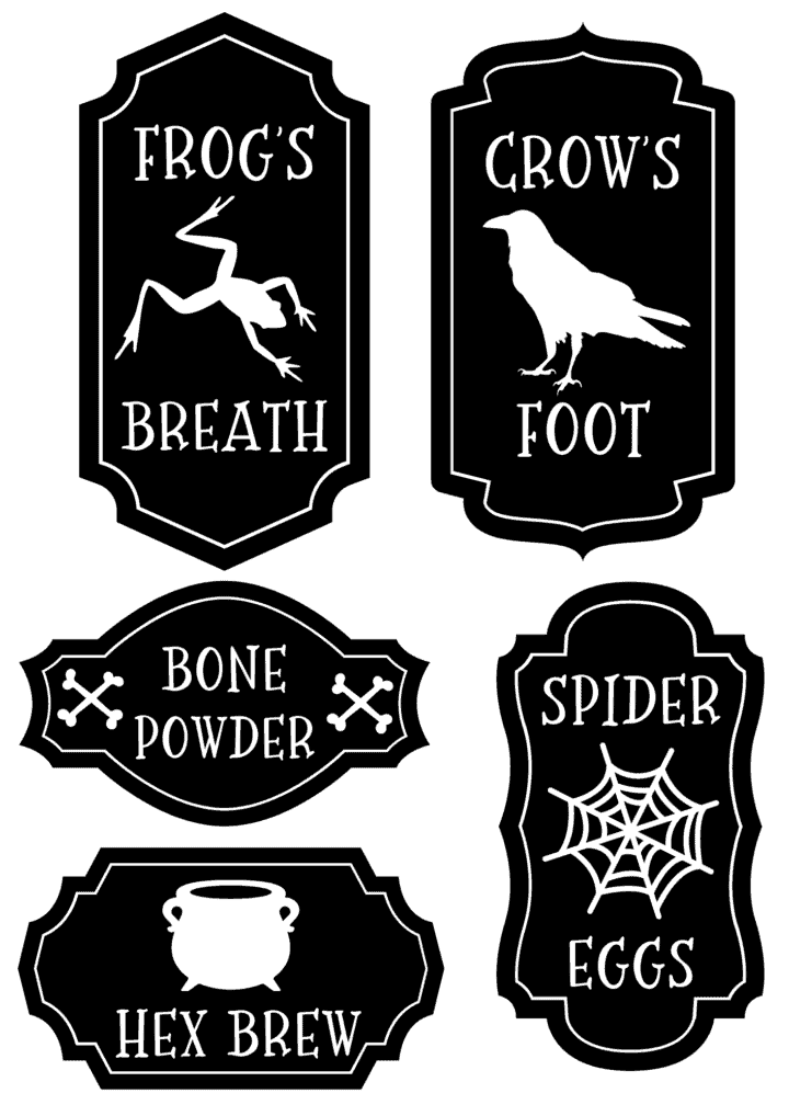 Free Printable Potion Bottle Labels for Halloween - Prudent Penny Pincher