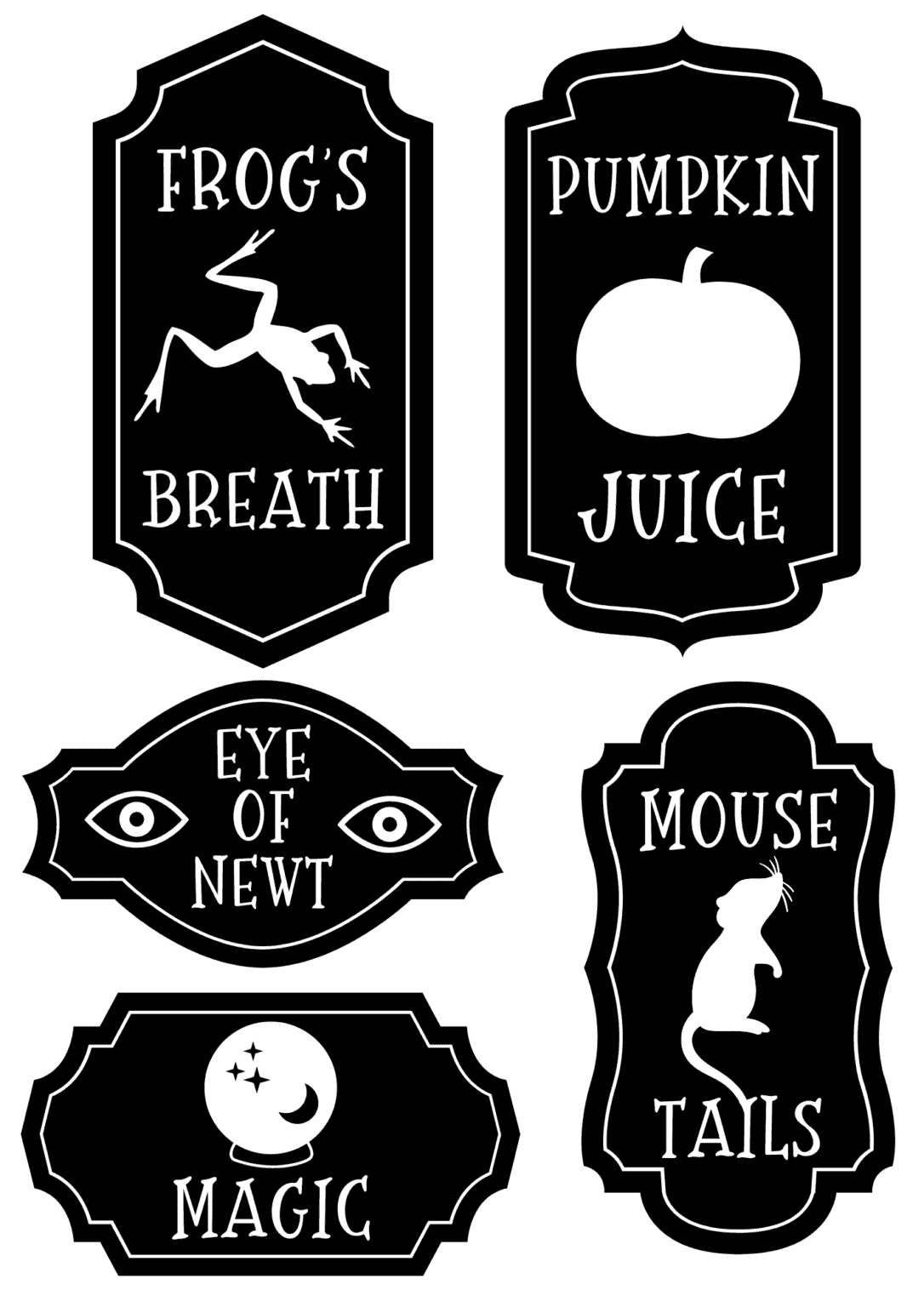 Free Printable Potion Bottle Labels for Halloween - Prudent Penny Pincher