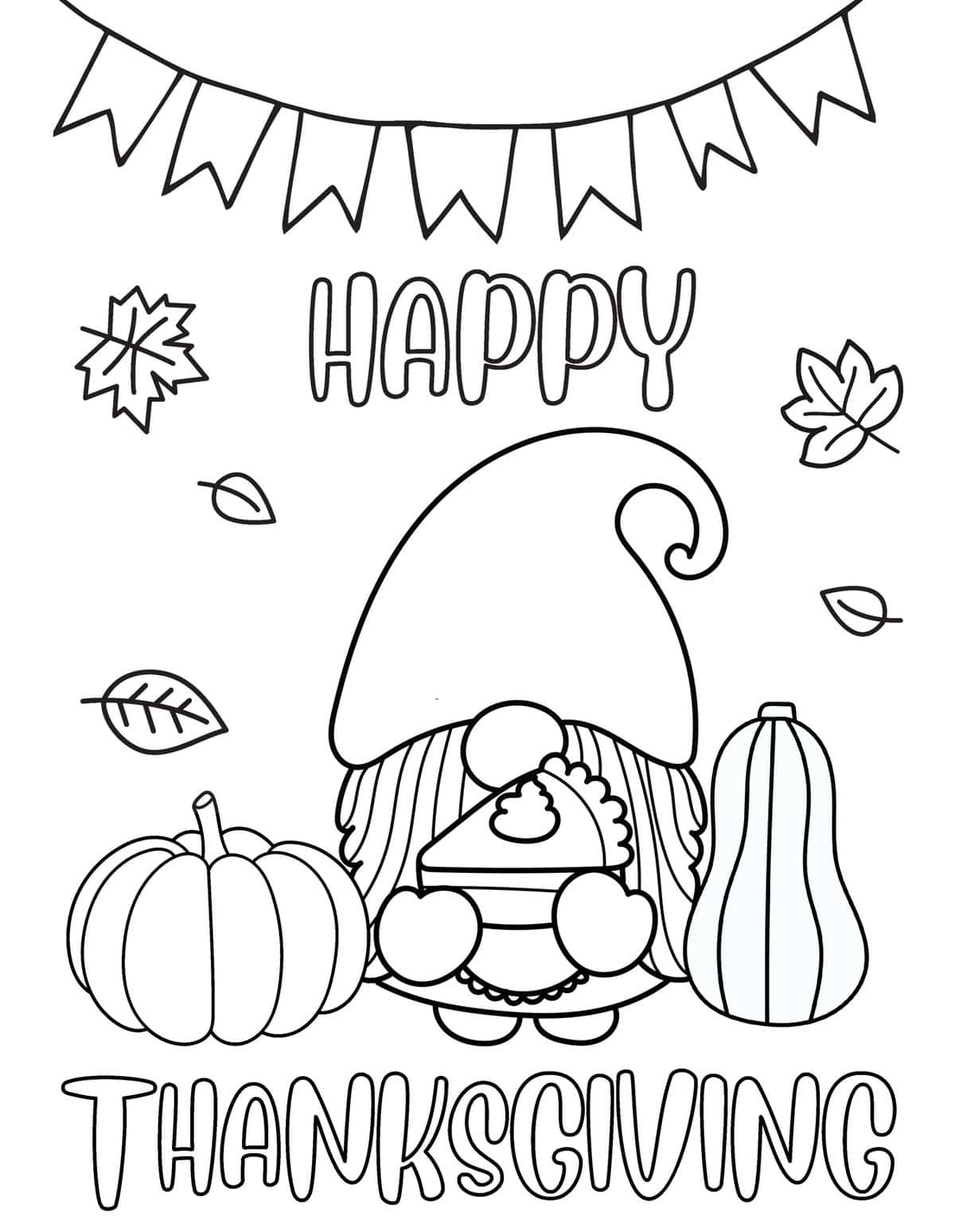 happy thanksgiving sign coloring pages