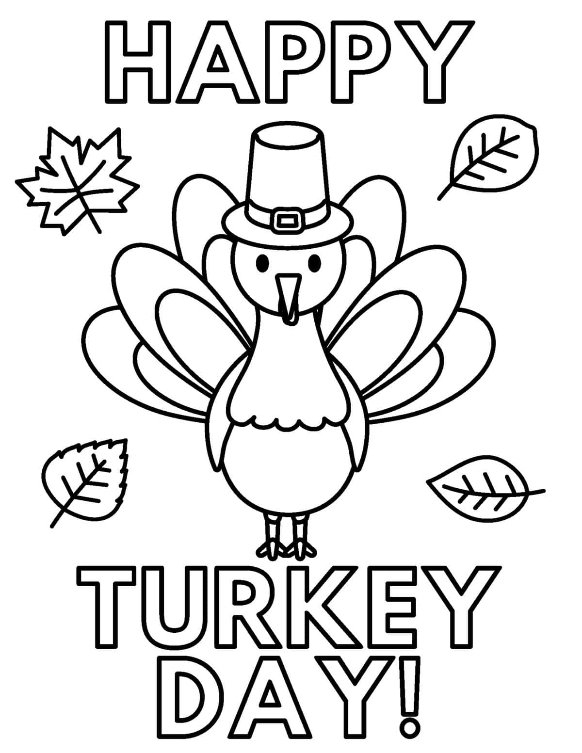Happy Thanksgiving Sign Coloring Pages
