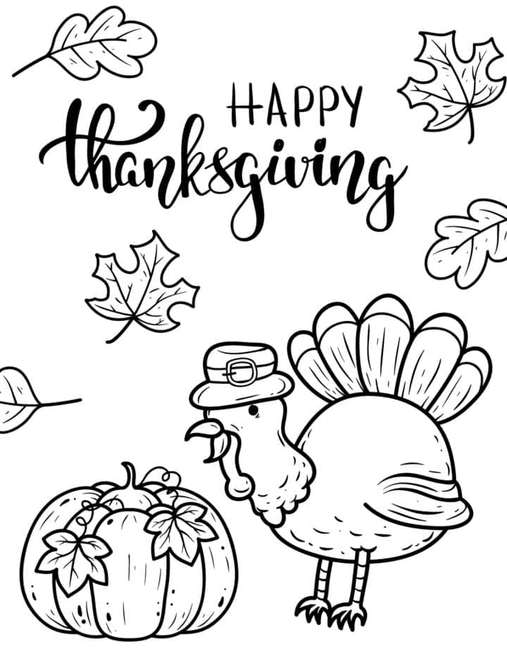 30 Free Thanksgiving Turkey Coloring Pages For Kids - Prudent Penny Pincher