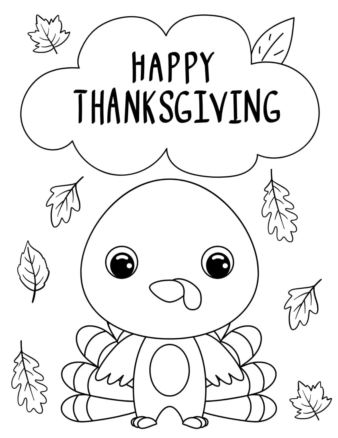 30 Free Thanksgiving Turkey Coloring Pages for Kids - Prudent Penny Pincher