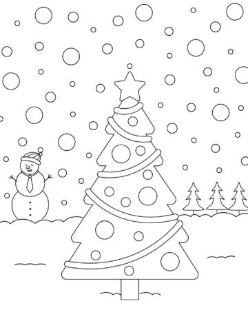 45 Free Printable Christmas Tree Coloring Pages - Prudent Penny Pincher