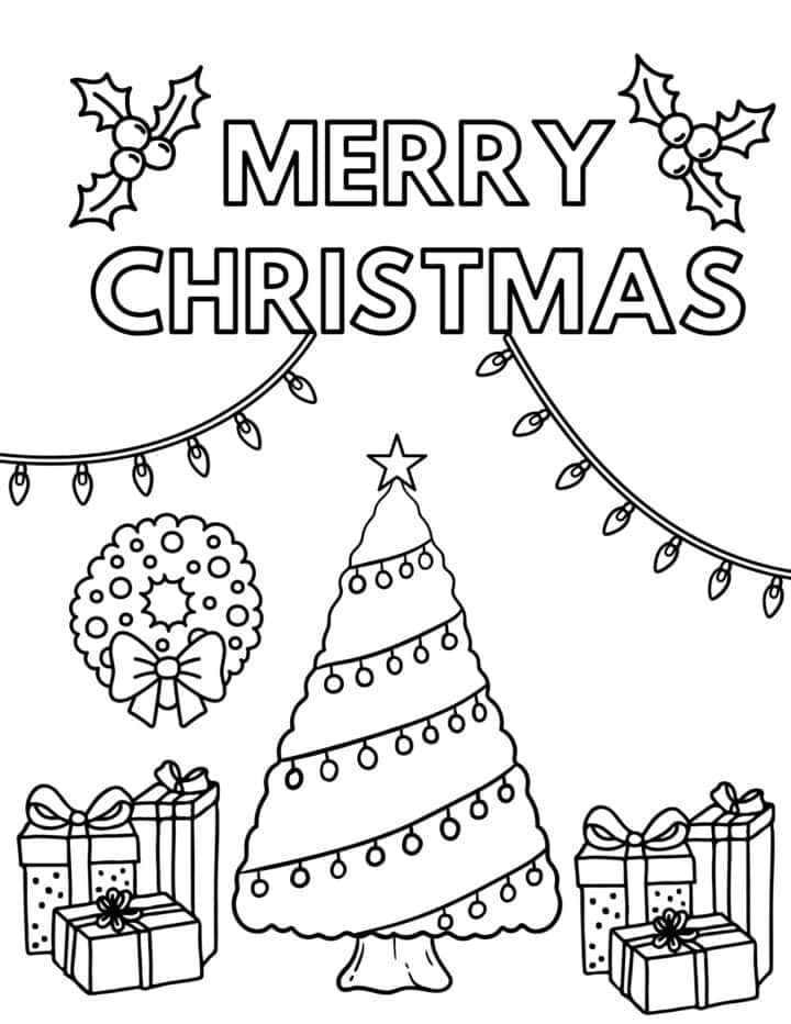 45 Free Printable Christmas Tree Coloring Pages - Prudent Penny Pincher