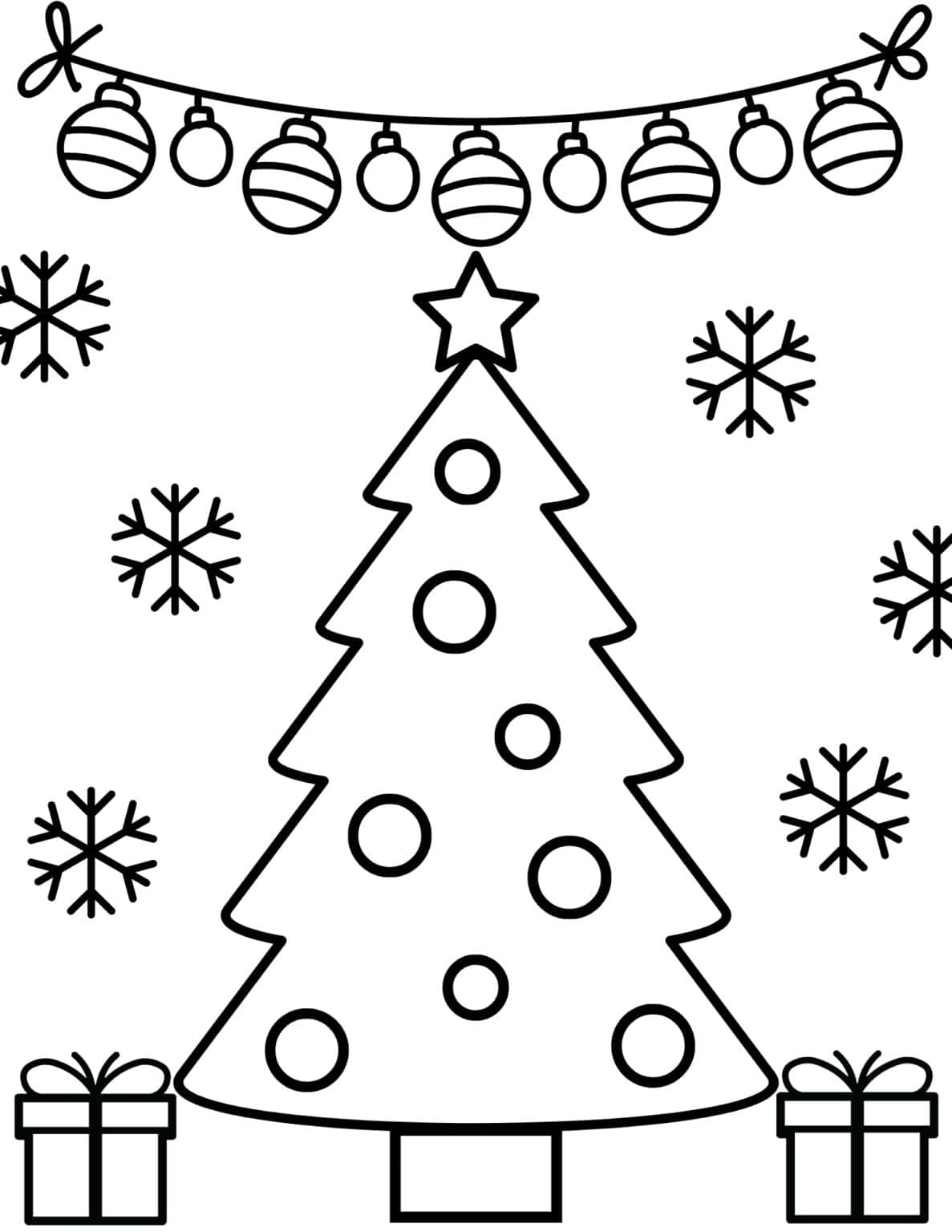 45 Free Printable Christmas Tree Coloring Pages - Prudent Penny Pincher