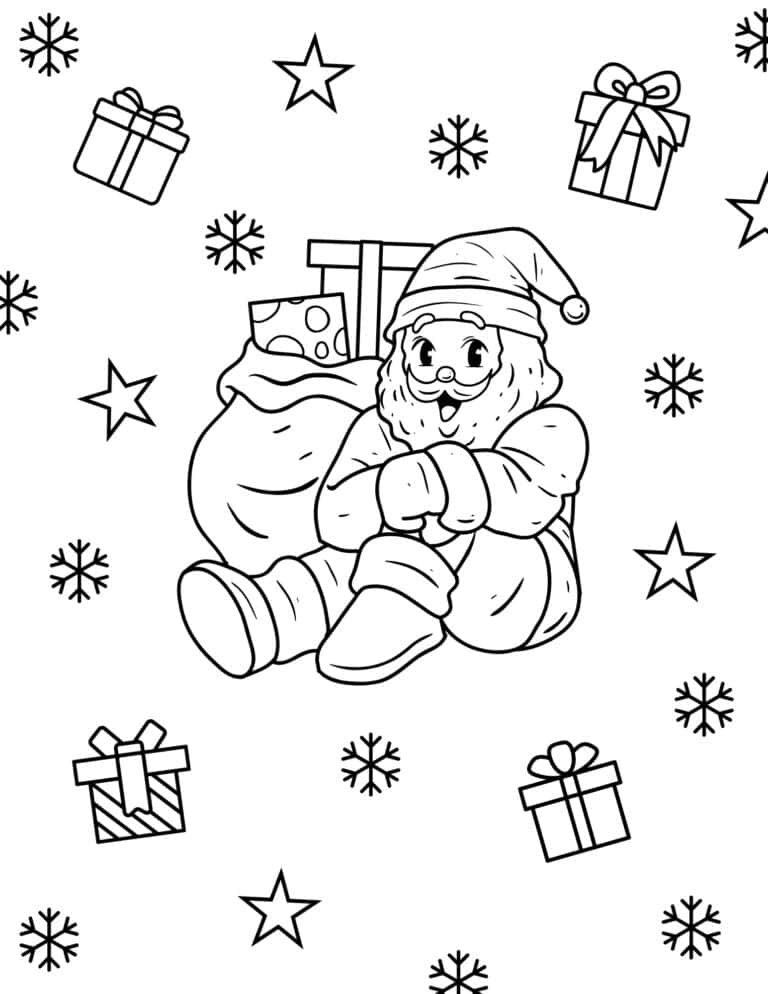 150 Free Christmas Coloring Pages for Kids - Prudent Penny Pincher