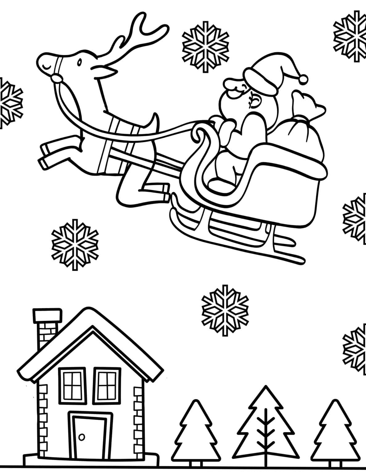 50 Free Printable Santa Coloring Pages for Kids - Prudent Penny Pincher