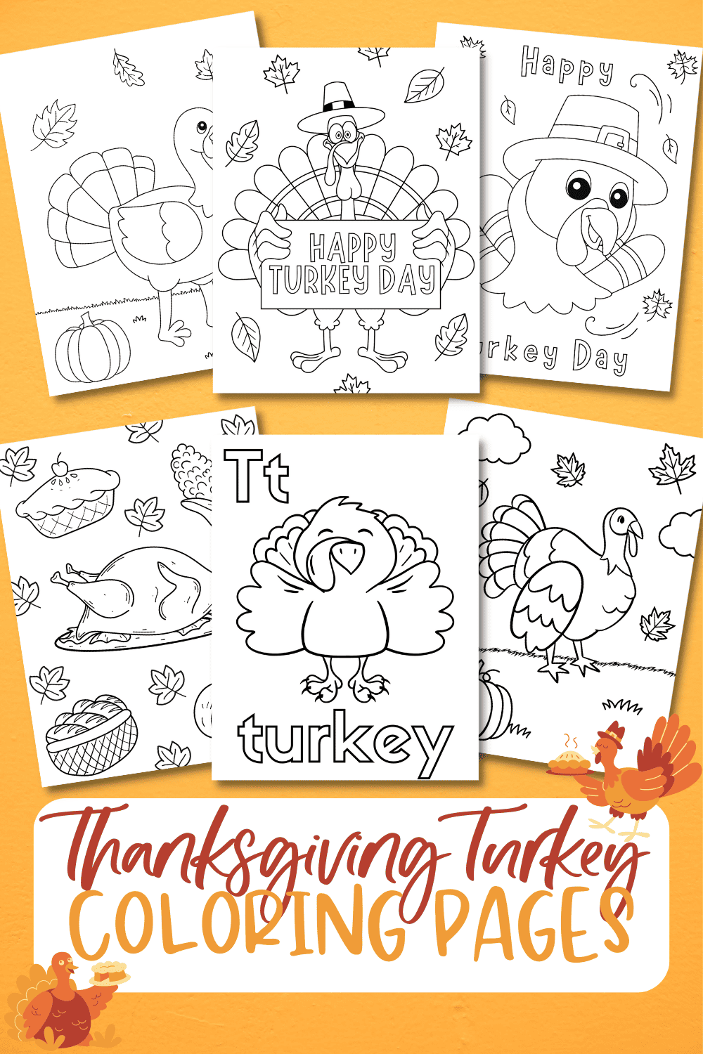 coloring pages free turkeys