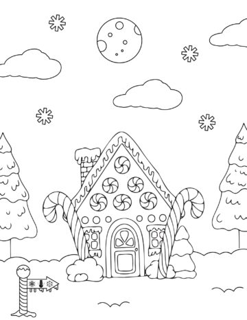 20 Free Gingerbread House Coloring Pages for Kids - Prudent Penny Pincher
