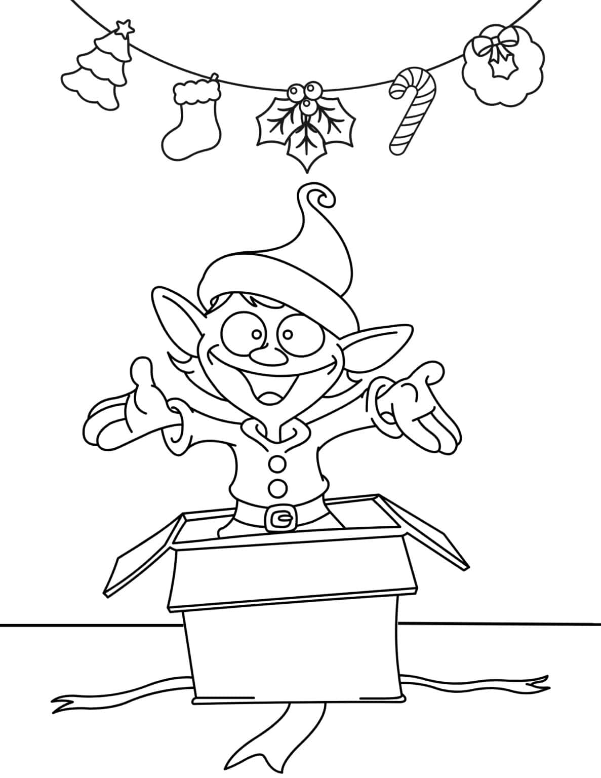 20 Free Christmas Elf Coloring Pages for Kids - Prudent Penny Pincher