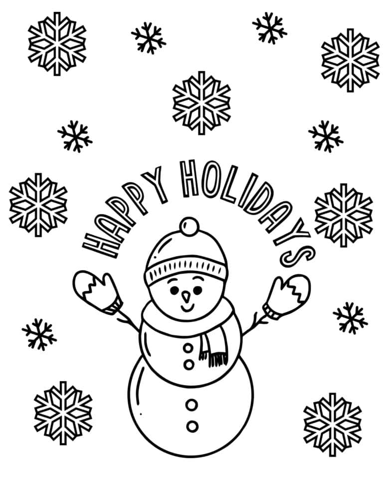 30 Free Printable Snowman Coloring Pages for Kids - Prudent Penny Pincher