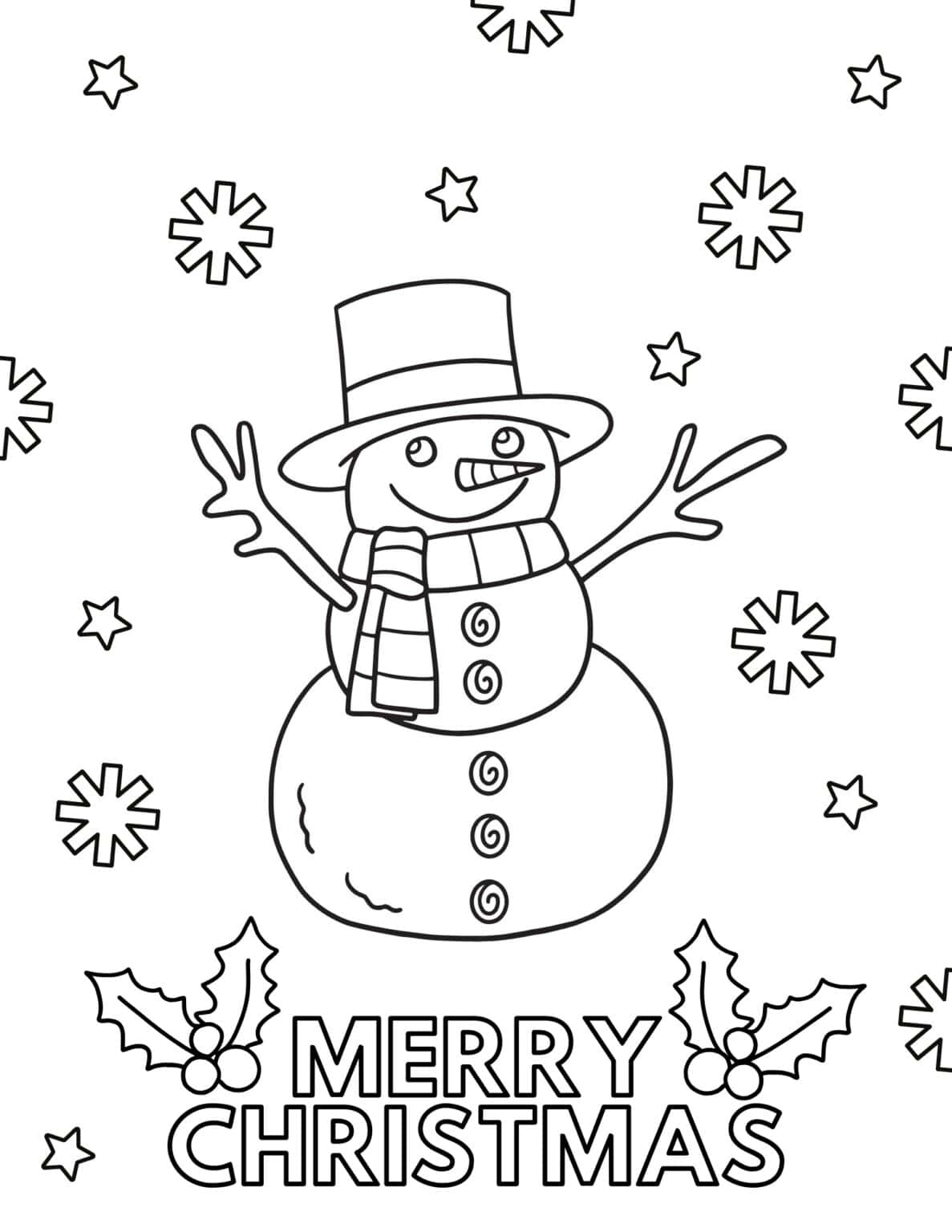 30 Free Printable Snowman Coloring Pages for Kids - Prudent Penny Pincher