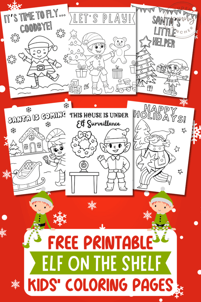 20 Free Christmas Elf Coloring Pages for Kids - Prudent Penny Pincher