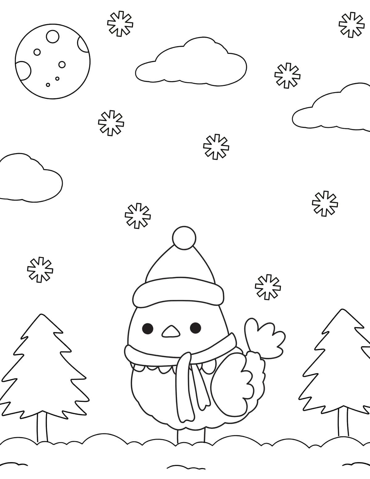 25 Free Winter Coloring Pages for Kids - Prudent Penny Pincher