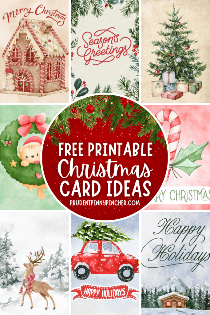 20 Free Christmas Printable Cards - Prudent Penny Pincher