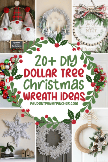 20 DIY Dollar Store Christmas Wreaths - Prudent Penny Pincher