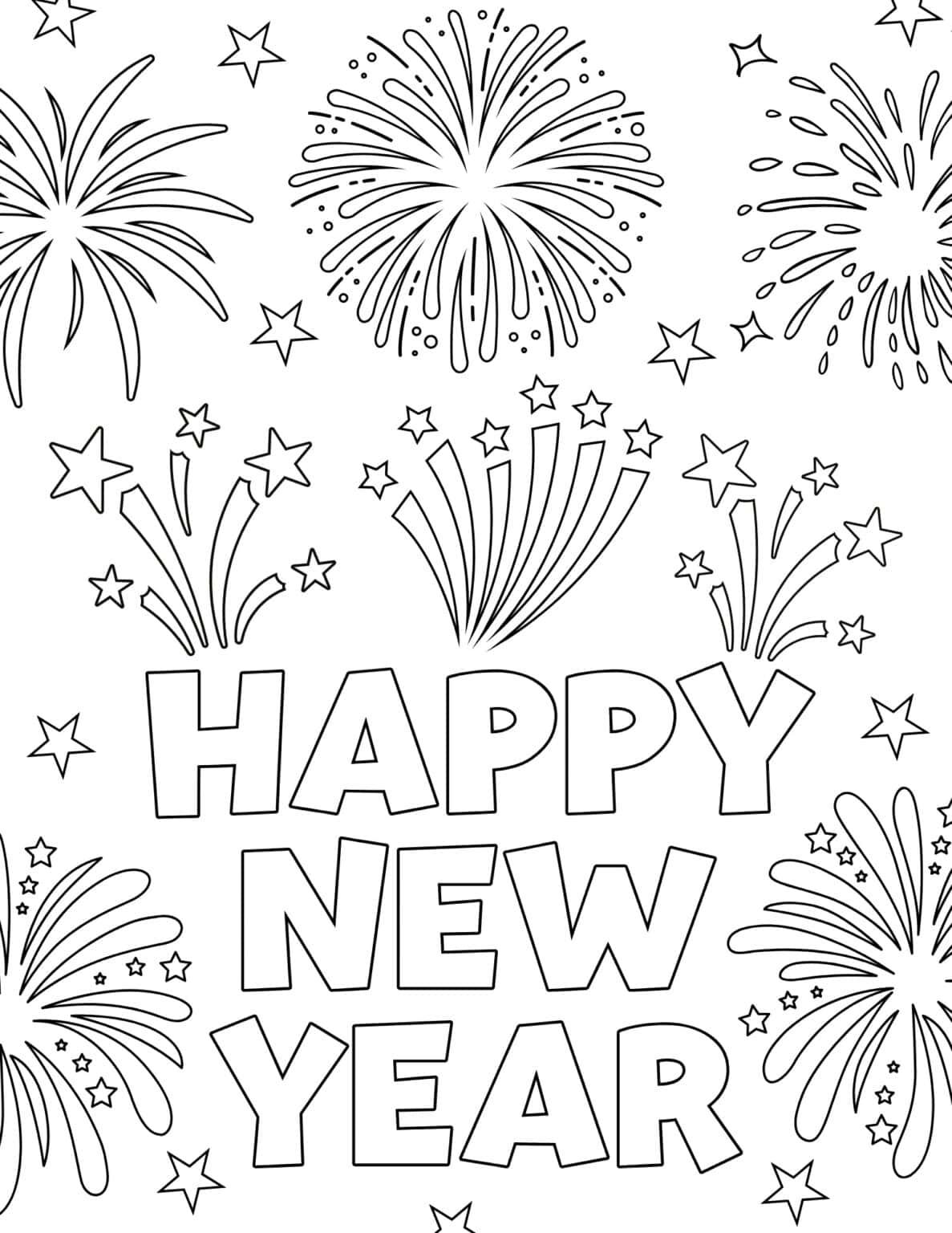 20 Free New Year Coloring Pages for 2024 Prudent Penny Pincher