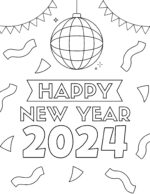 20 Free New Year Coloring Pages for 2024 - Prudent Penny Pincher