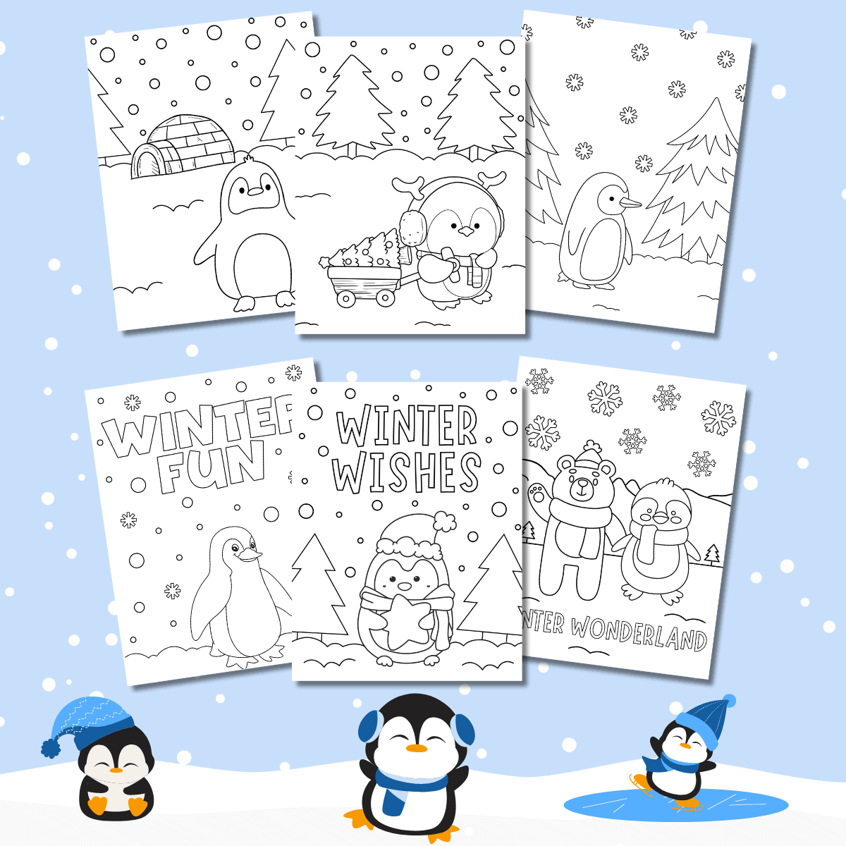 25 Free Winter Coloring Pages for Kids - Prudent Penny Pincher