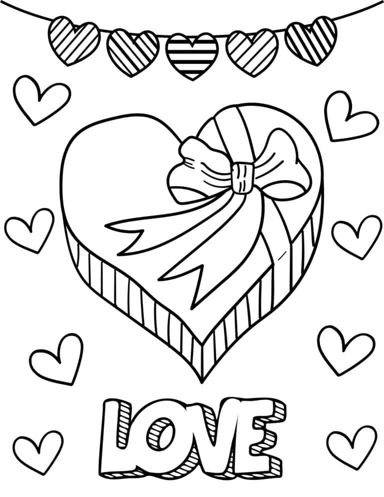 50 Free Valentine Coloring Pages For Kids - Prudent Penny Pincher