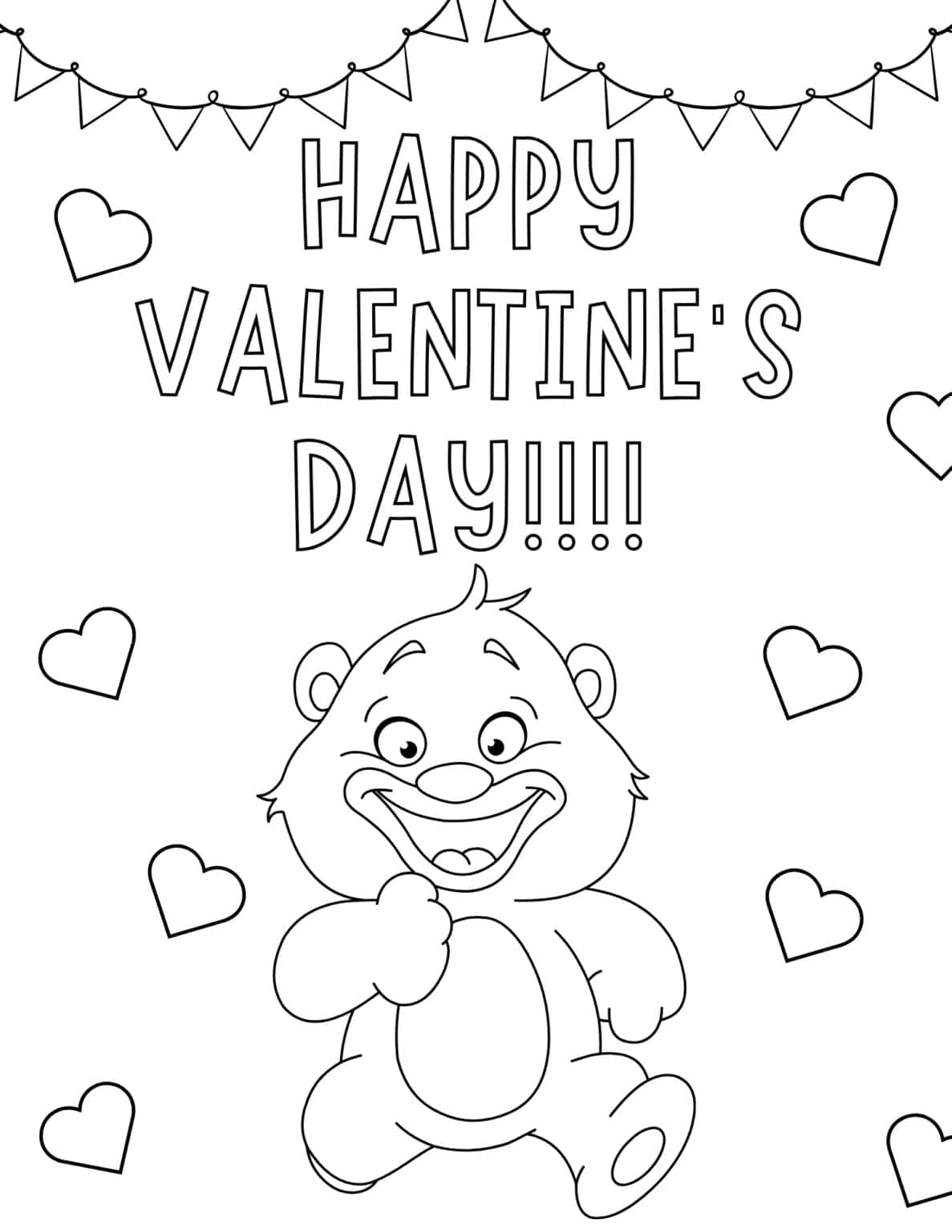 50 Free Valentine Coloring Pages for Kids - Prudent Penny Pincher