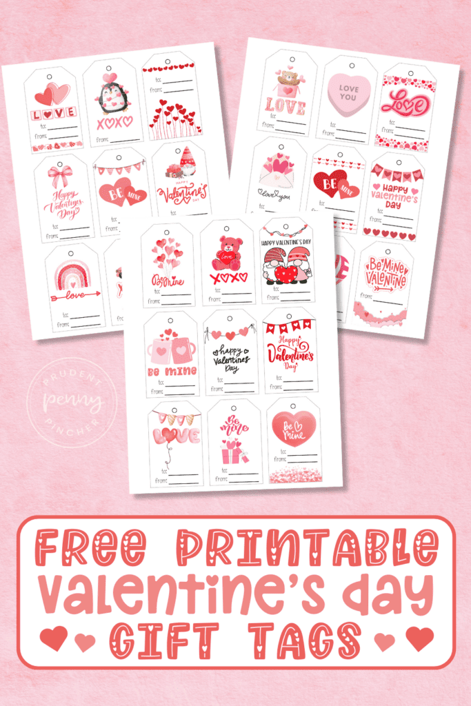 Free Printable Valentine Tags - Prudent Penny Pincher