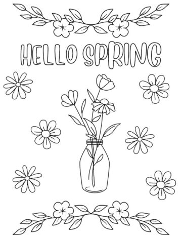 30 Free Printable Flower Coloring Pages for Kids - Prudent Penny Pincher