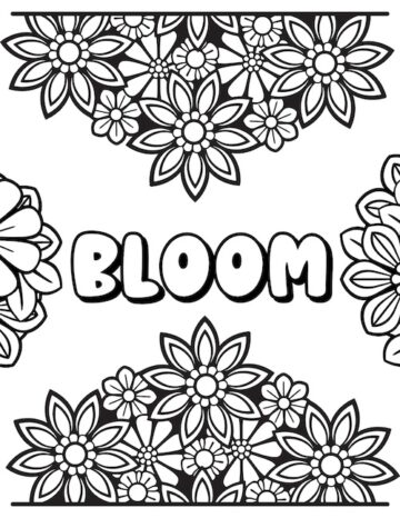 30 Free Printable Flower Coloring Pages for Kids - Prudent Penny Pincher