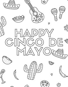 Free Printable Cinco De Mayo Coloring Pages - Prudent Penny Pincher