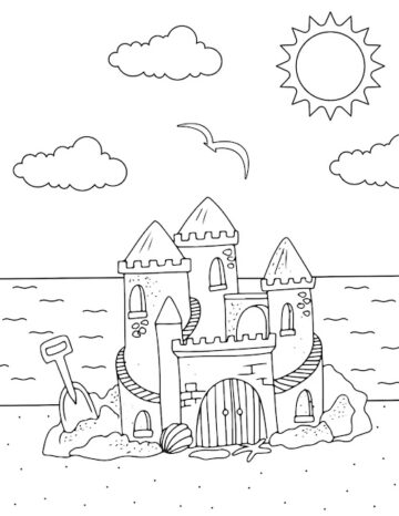 15 Free Printable Beach Coloring Pages for Kids - Prudent Penny Pincher