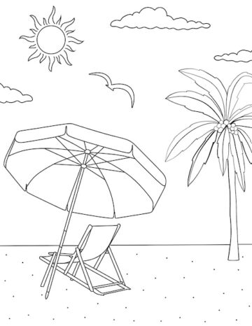 15 Free Printable Beach Coloring Pages for Kids - Prudent Penny Pincher