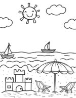 15 Free Printable Beach Coloring Pages for Kids - Prudent Penny Pincher