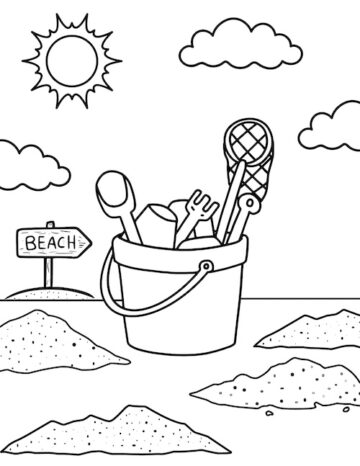 15 Free Printable Beach Coloring Pages for Kids - Prudent Penny Pincher