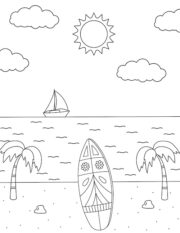 15 Free Printable Beach Coloring Pages for Kids - Prudent Penny Pincher