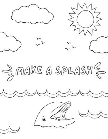 Free Printable Dolphin Coloring Pages for Kids - Prudent Penny Pincher