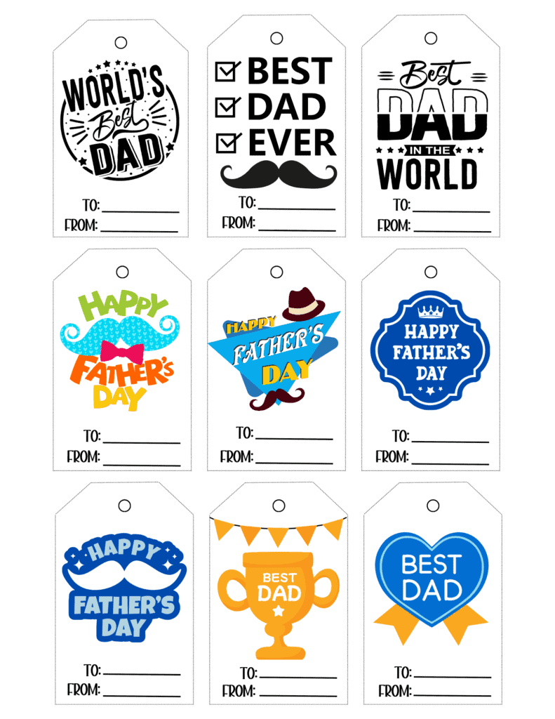 father's day gift tags