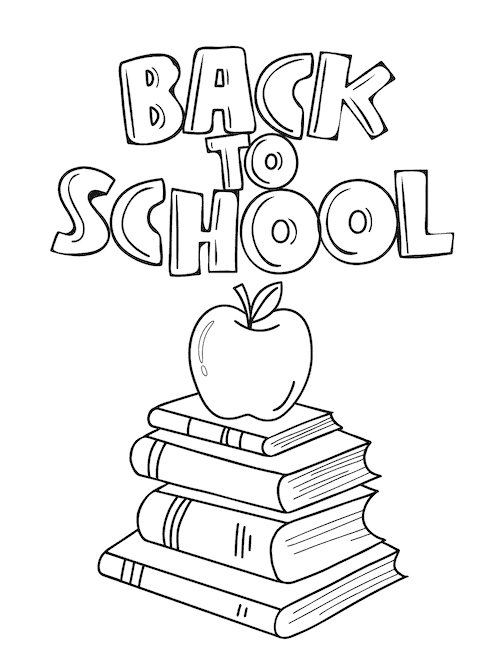 back to school coloring page