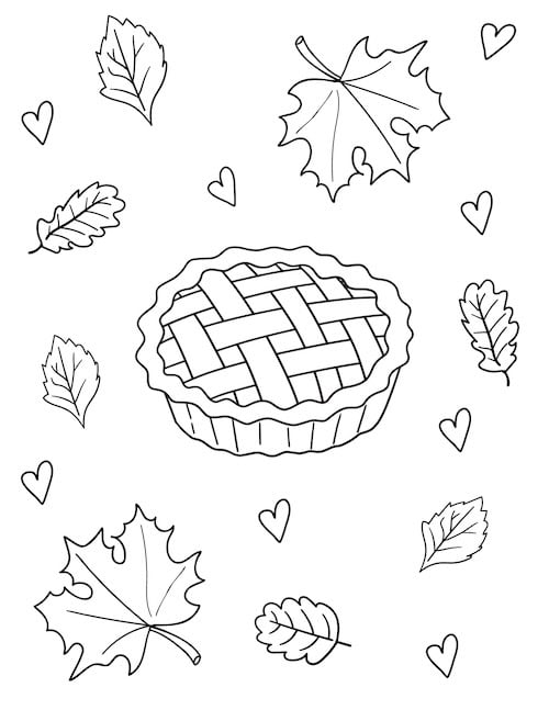 apple pie coloring page