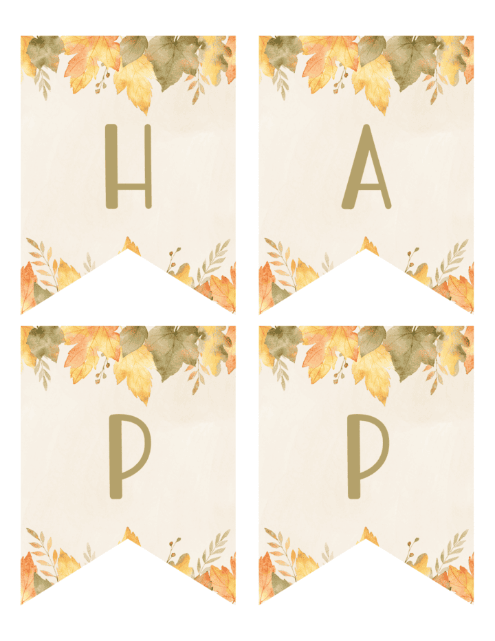 Free Printable Happy Fall Banner - Prudent Penny Pincher