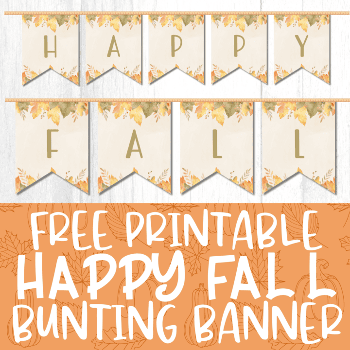 Free Printable Happy Fall Banner - Prudent Penny Pincher