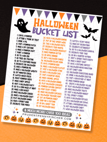 halloween bucket list printable