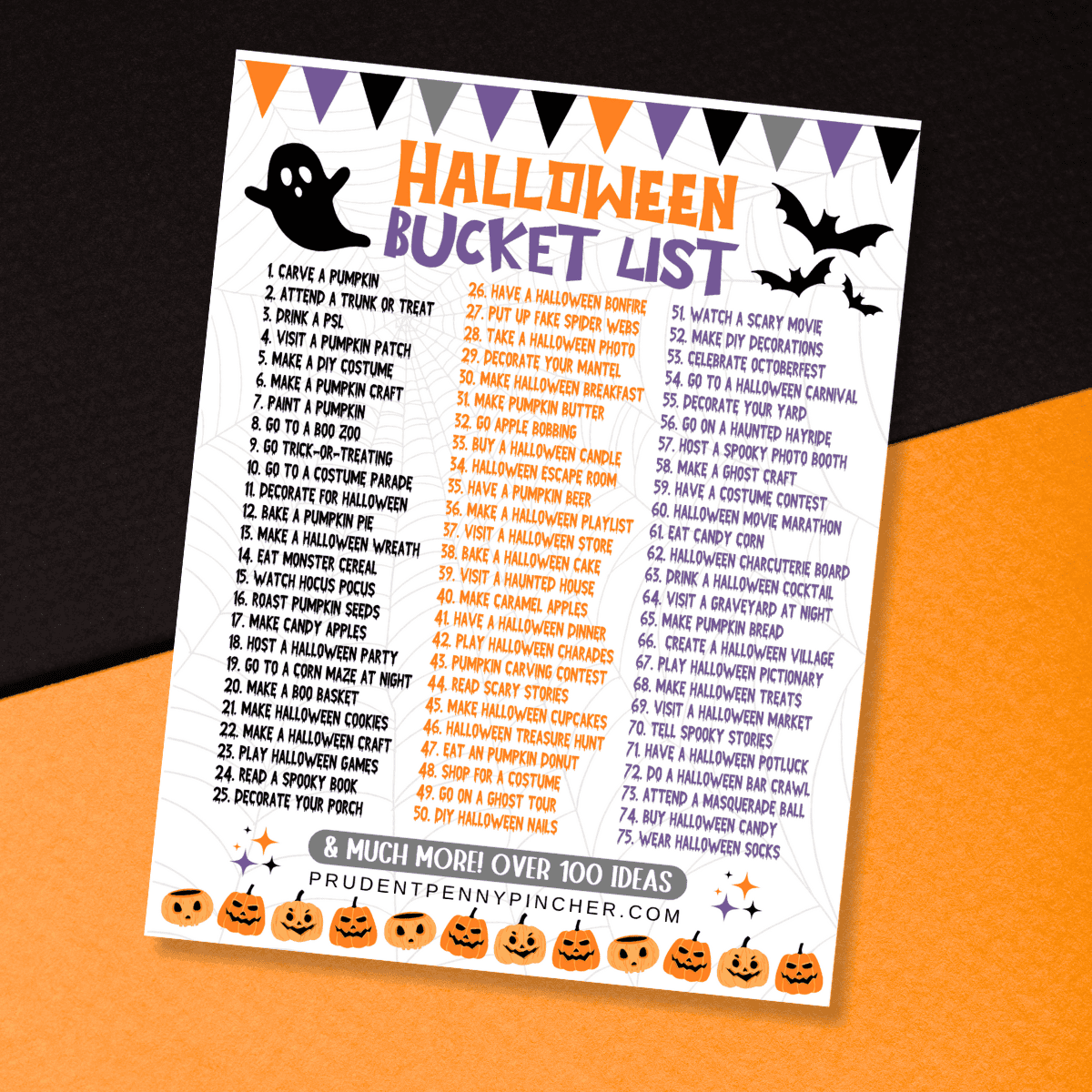 halloween bucket list printable