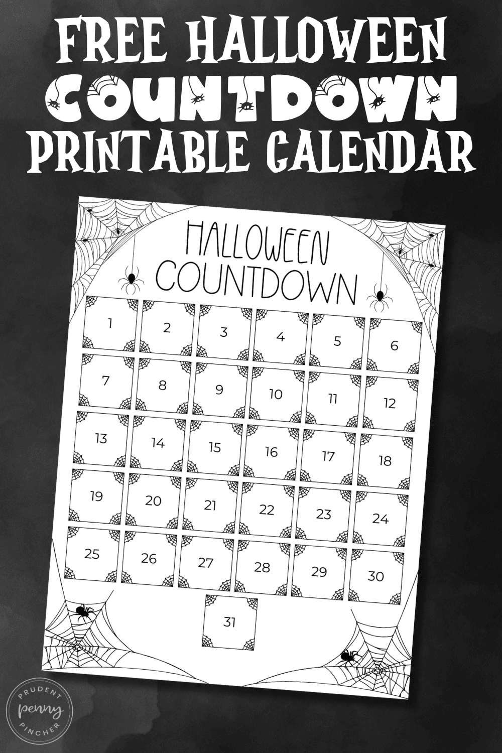 Free Printable Halloween Countdown Calendar